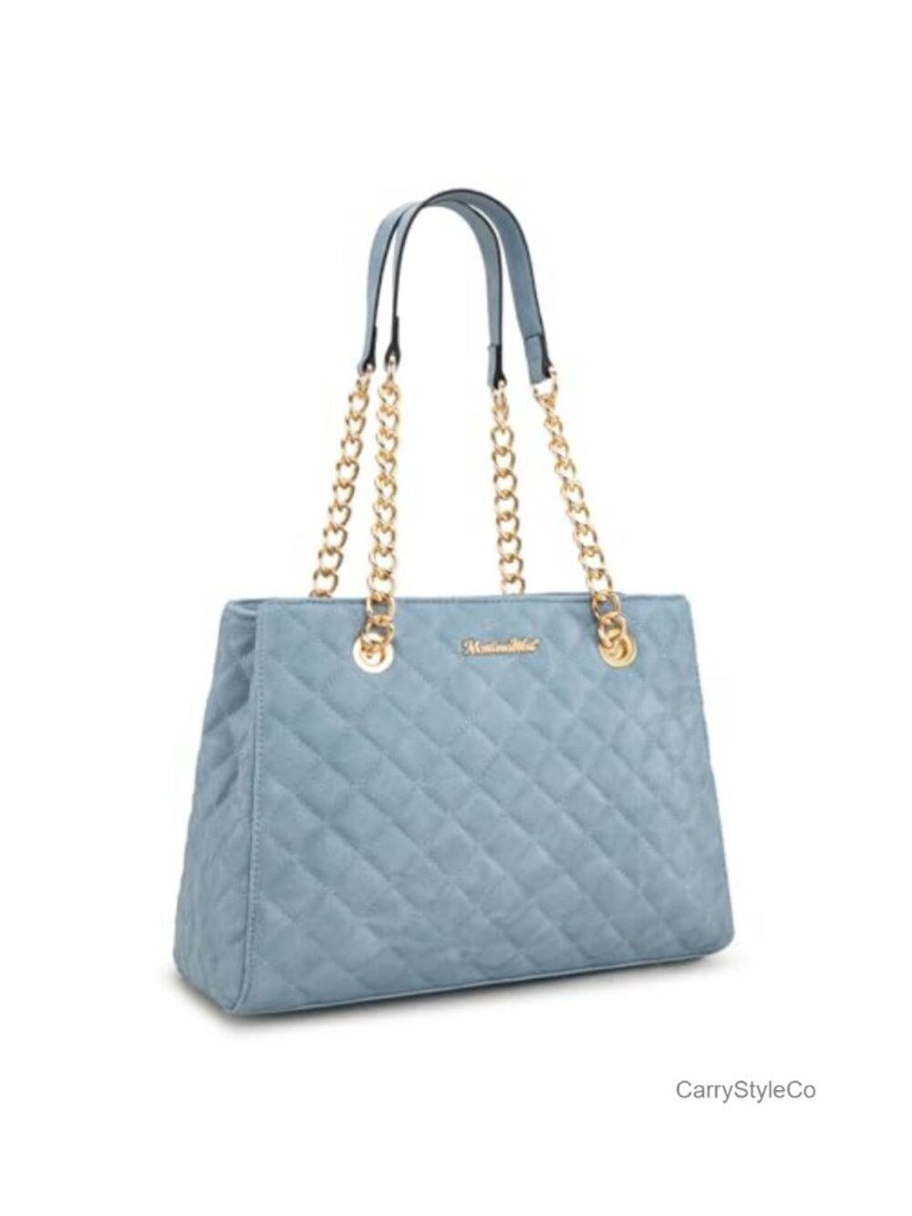 Quilted Chain Tote Bag Shoulder Purse Satchel Handbag